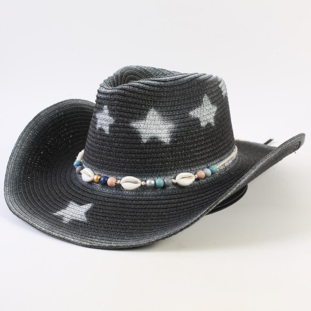 Best-selling Western cowboy hats for men and women, fashionable sunshade straw hats, classic outdoor Western cowboy hats
