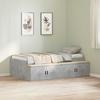 Bed Frame with Drawers Concrete Grey 80 x 200 cm Engineered Wood