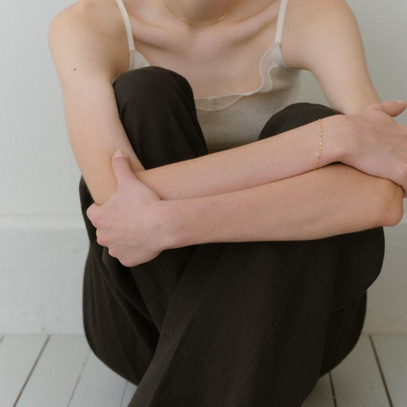 NORMALLEE [White Gold] Silky Line Necklace