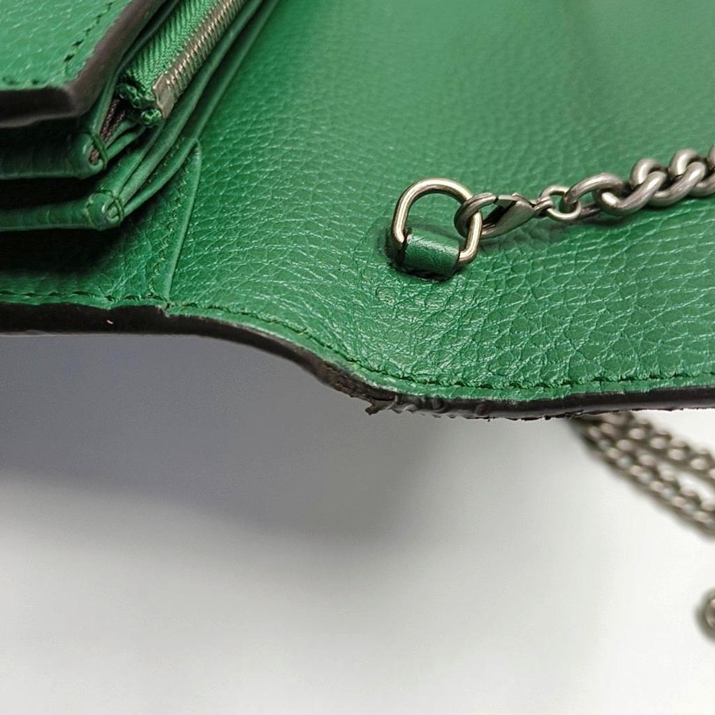 [Pre-Owned] Dionysus Double Tiger Head Buckle Chain Shoulder Leather Wallet Crossbody Bag - Very Good #NA7ELJ