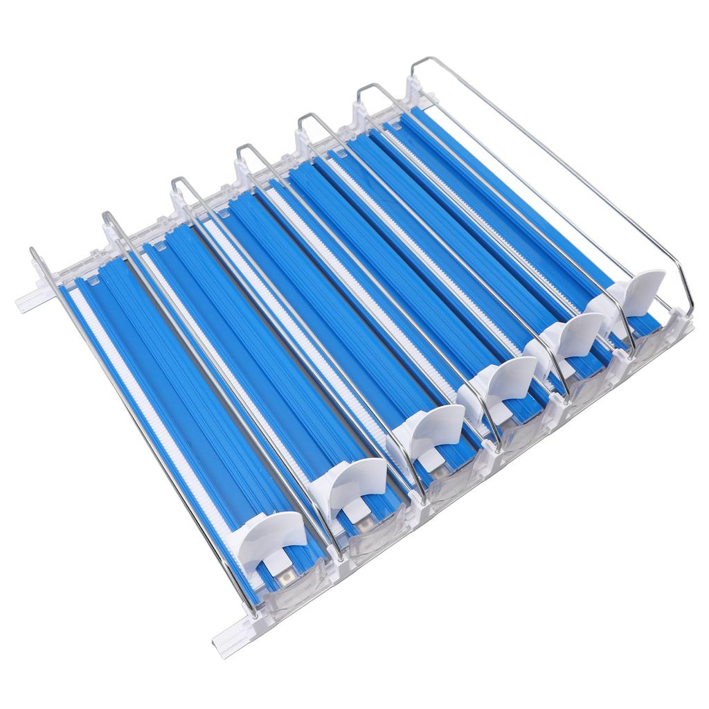 Drink Organizer for Fridge ABS 6 Rows Adjustable Easy Loading Dampening Pusher Glide Soda Can Dispenser for Beer