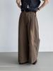 Hochwertige Damen A-Linien Hose mit weitem Bein, hoher Taille, 100% Baumwolle, formend