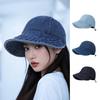 Bucket Summer Denim Hat Unisex With Face Covering Large Head Fit Sun Protection