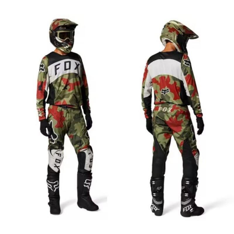 FOX Off-Road Downhill Cycling Jersey Set Breathable Quick-Dry Mountain Bike Motocross Apparel Unisex