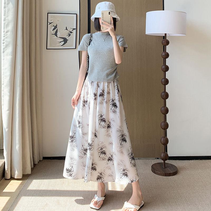 Tie-dye Wide-leg Culottes Women's Summer New New Chinese Ice Silk Chiffon Thin Small National Style Skirt