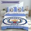 3pcs Manchester City Football Club Duvet Cover Set, Includes 1 Duvet Cover and 2 Pillowcases,Skin-Friendly&Comfortable Fabric,Suitable Bedding Sets