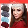 Winter Für Breite Damen Stirnbänder Zopfmuster Warm Turban Kopftuch Dick Grob Ohrenschützer Weich Dehnbar Häkel Stirnbänder Bandanas Haarschmuck