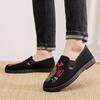 Customized Chinese Style Flat-soled Embroidered Shoes, Old Beijing Cloth Shoes, Men's Shoes, Elderly Shoes, Comfortable Dad Shoes, Soft-soled Black 