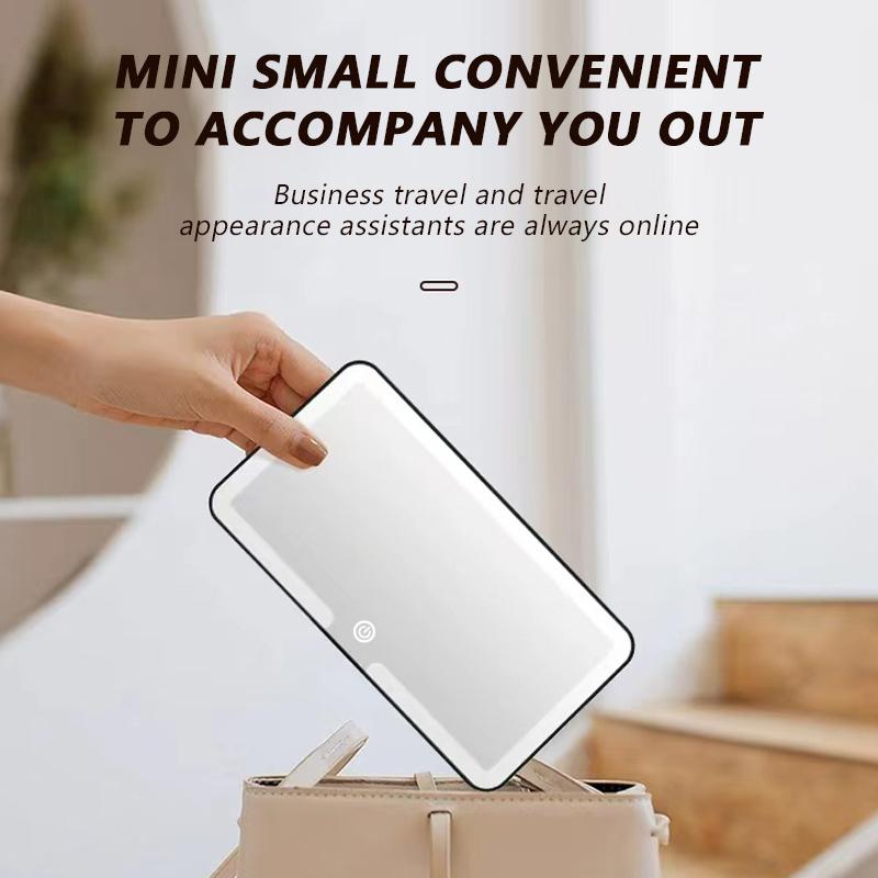 SEAMETAL Car LED Makeup Mirror HD Mirror Three Gear Adjustment Sun Visor Plate Interior RearMirror Dimmable Auto Vanity Mirror