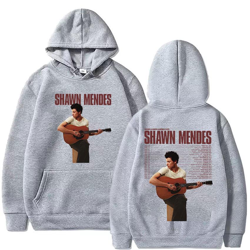 Singer Shawn Mendes Tour 2025 Album Merch Hoody Men Hip Hop Oversized Pullover Sweatshirt Pop Music Long Sleeve Hoody Streetwear