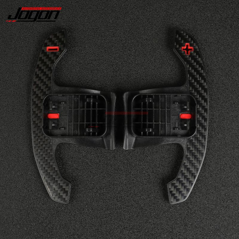 Real Carbon Fiber Steering Wheel Shift Paddle Shifter Cover Trim For Toyota Supra A90 MK5 Car Replace Accessories