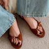 Fashion Roman Style Flat Bottom Sandals Women's Summer Outdoor Beachwear Skirt Slippers Beach Shoes Comfortable Breathable Slip-On