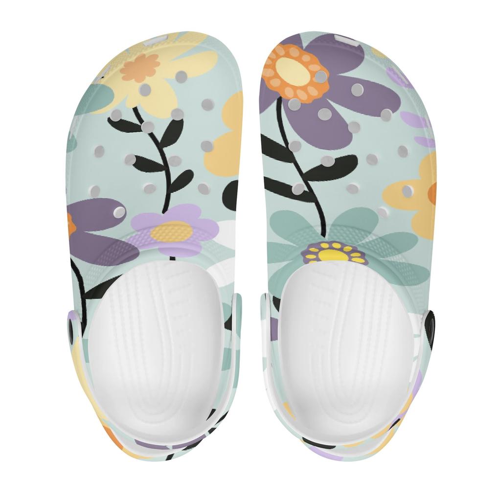 Art Printed EVA Garden Clogs Unisex Lightweight Ventilated Slip On Garden Yard Home Bathroom Casual Walking Home Slippers Home Use