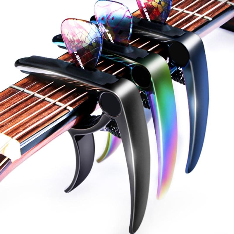 Easy to Use Portable Guitar Capo Metal Spring Clamp Capo Ukulele Capo Suitable for Both Novice and Experienced Musicians