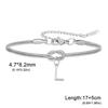 Stainless Steel 26-Letter Bracelet & Anklet with Double-Layer Knotted Snake Bone Chain