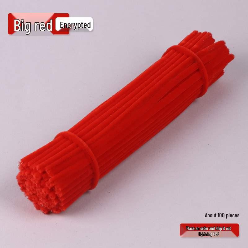Encrypted Pipe Cleaners: Dense, Thickened 8mm White Strips with Mixed Colors for Handmade DIY Bouquets