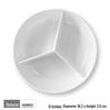 Three-Compartment Ceramic Steaming Tray: Rice Cooker, Baby Food Divider, Deep Vegetable Steamer.