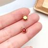 Gold Stainless Steel Zodiac Birthstone Jewelry: Necklace, Bracelet, Pendant with Colored Diamond Accents