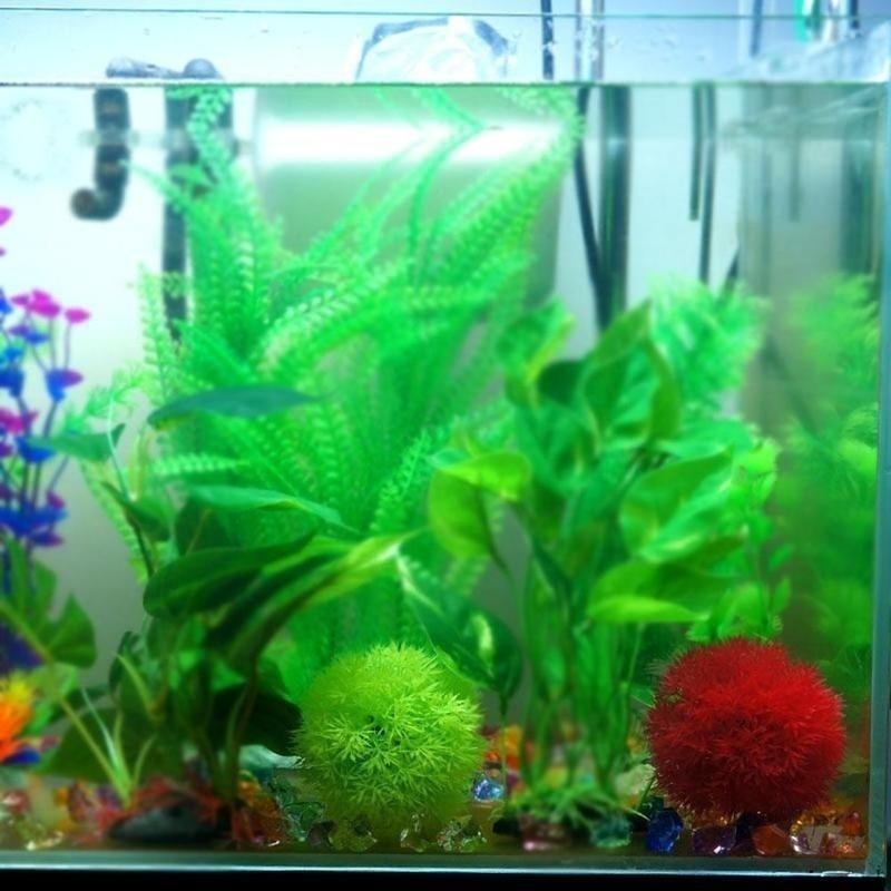 2025 Artificial Aquatic Plastic Plants Aquarium Grass Ball Fish Ornament Aquarium Ornamental Chlorella Prospects Grass For Decor