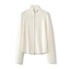 2026 Women's Slimming Wool Zip-Up Jacket with Stand Collar