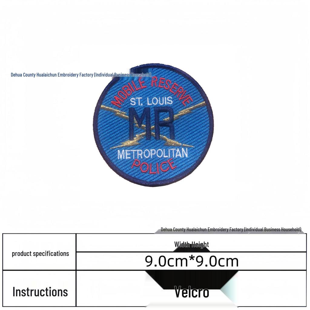 European & American Creative Velcro Patch: Round Embroidered National Flag Arm Badge Morale Appliqué