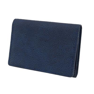 [leathertone] Κατασκευασμένο στην Ιαπωνία με Δέρμα Kurozan, Βαφή Indigo και Δέρμα Tochigi. Αυτή η θήκη επαγγελματικών καρτών, 4LT0023 (Μπλε του Ιντιγκό και Σκούρο Μπλε),