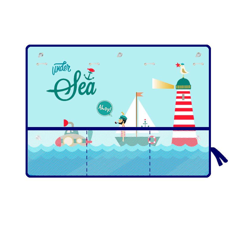 Lovely Car Curtain with Storage Net Pocket for Baby Window Sunshade Cover Kids Sunscreen Thermal Insulation Protection