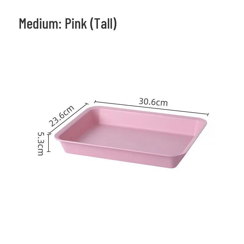 Rectangular Ins Style Plastic Tray for Tea, Water, and Fruit Cups
