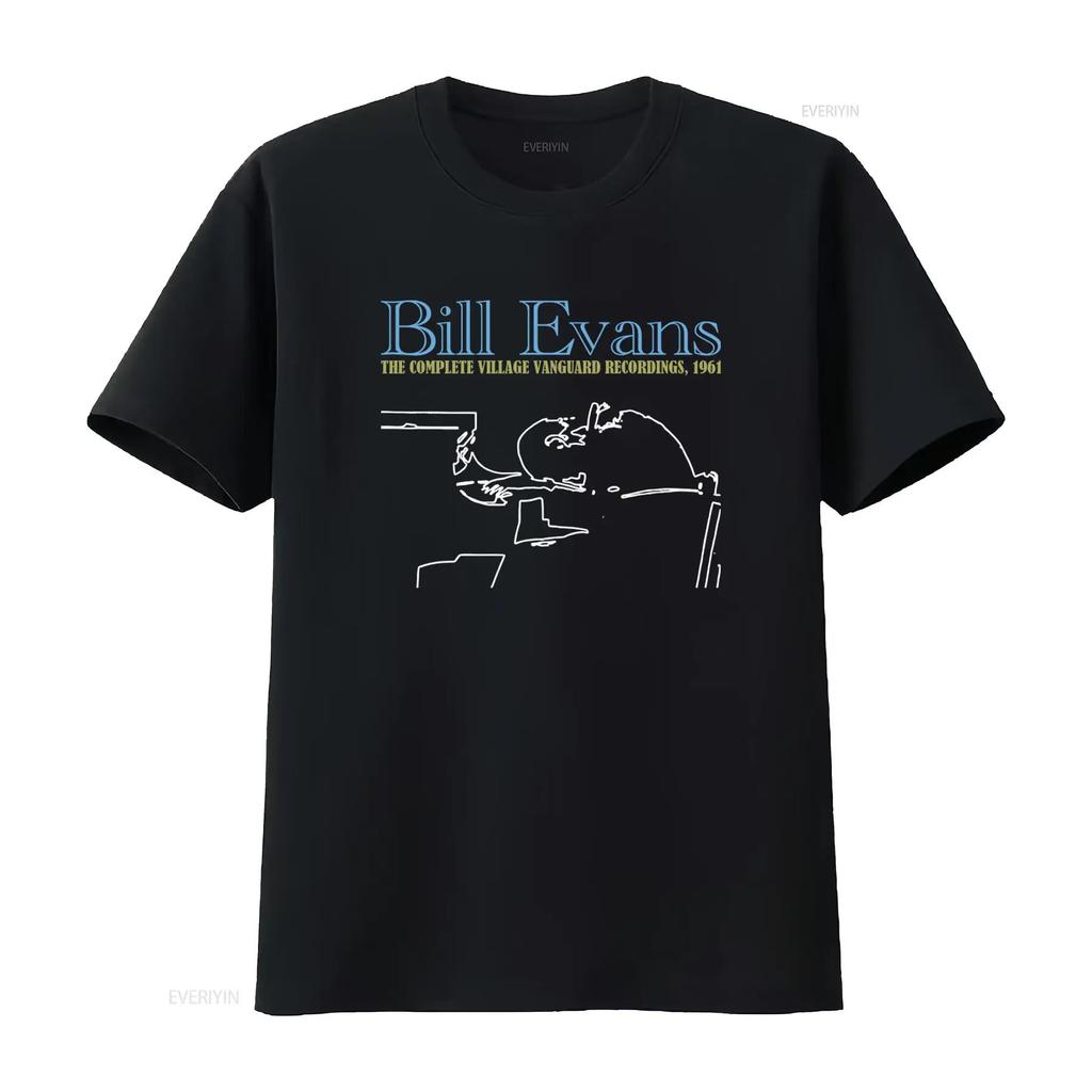 Bill Evans Jazz Piano Record Sleeve Art T Shirt For Unisex And Unisex Vintage Washed Breathable Casual Homme Streetwear Unisex