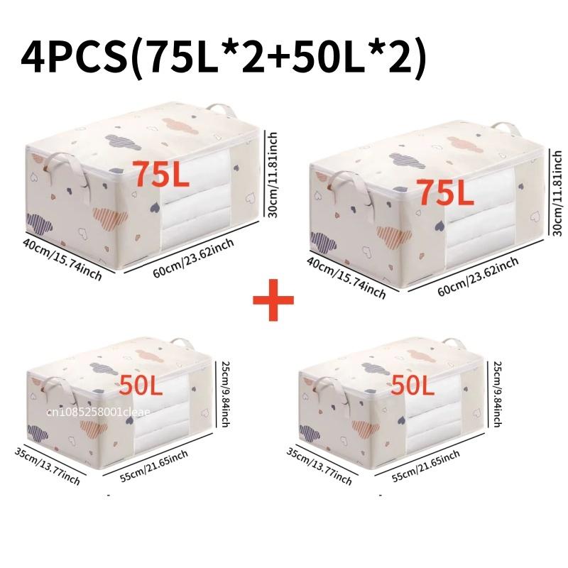 1/2/4PCS Big Capacity Quilt Clothes Duvet Blanket Storage Bag Organizer Sorting Bags Dustproof Closet Under-Bed Moisture Proof