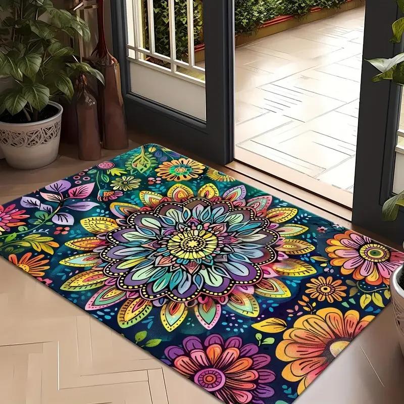 1PC Forest Kitchen Rugs Non-Slip Home Door Mats Pop design Bathroom Rugs Bath Mat Carpet for Home Sink Laundry Decor