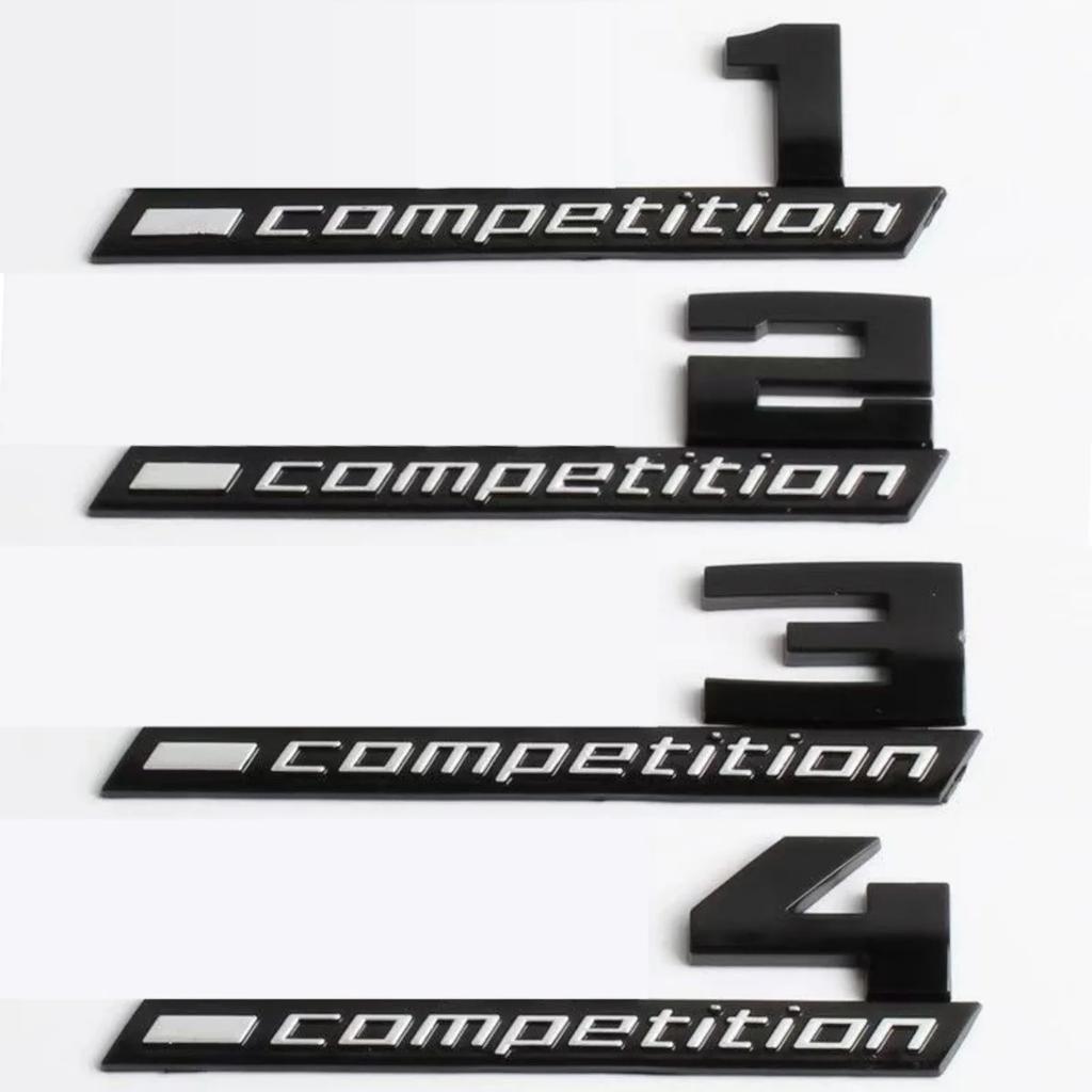 Giossy Black 3D ABS COMPETITION ABS Emblem Thunder Edition For BMW M1 M2 M3 M4 M5 M6 M7 M8 Car Trunk Badge Sticker tv2