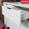 Uchwyt Meblowy Krawędziowy Nowoczesny Aluminium Czarny Mat 116Mm 2 Sztuki