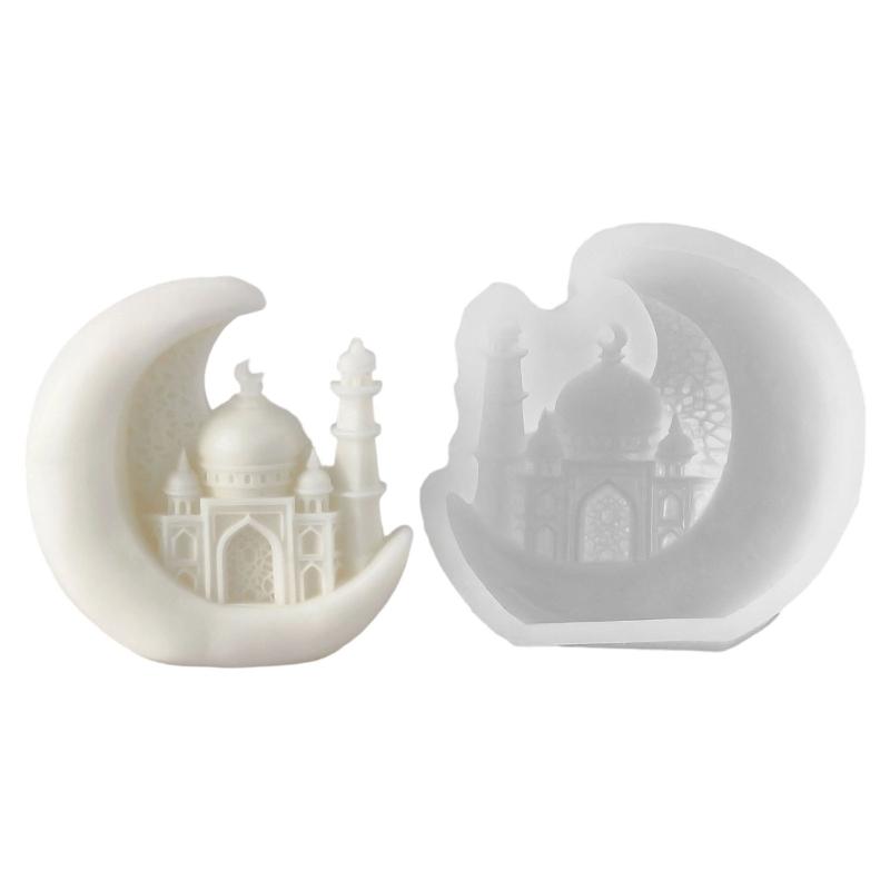 Flexible Moon Candle Silicone Casting Mold For Chocolate Molding Easy Demolding Heat Resistant Reusable Crafting Supplies