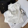 High-class elegant temperament satin vest, early spring women's round neck jacquard disc buckle vest