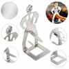 Supporto per Salsicce in Acciaio Inossidabile Supporto per Hot Dog Design Uomo Muscoloso Scaffale Espositore per Alimenti Durevole Accessorio Metallico per BBQ per Grigliatura Cottura