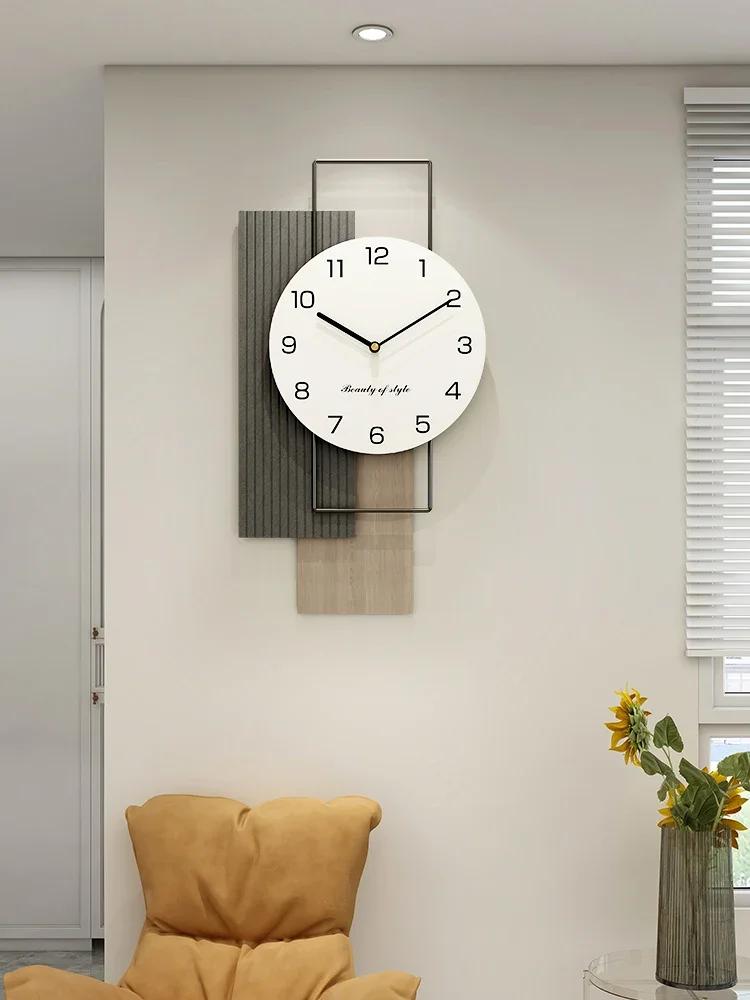 Silent Living Room Wall Clock Modern Design Metal Room Creative Wall Clock Large Free Shipping Horloges Murales Decorating Items
