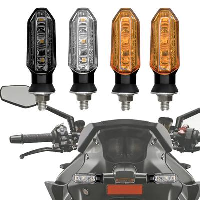 8mm Mini Motorcycle LED Turn Signal Lights Amber Flashing Light Blinker Turn Signal Lamp 12V Moto Indicator Lamp
