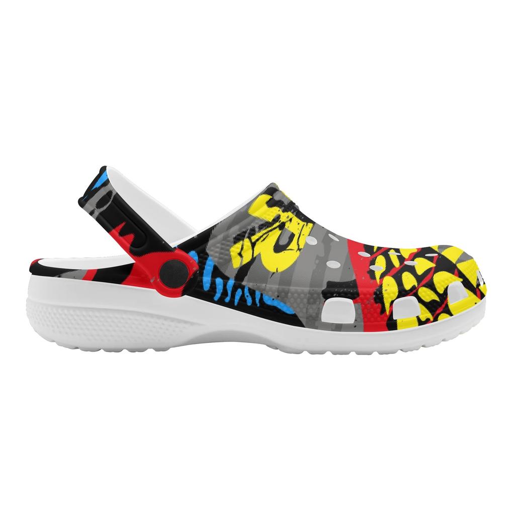 Colorful Printed EVA Clogs Women Men Lightweight Breathable Slip On Garden Shoes for Beach Pool Home Bathroom Summer Wear
