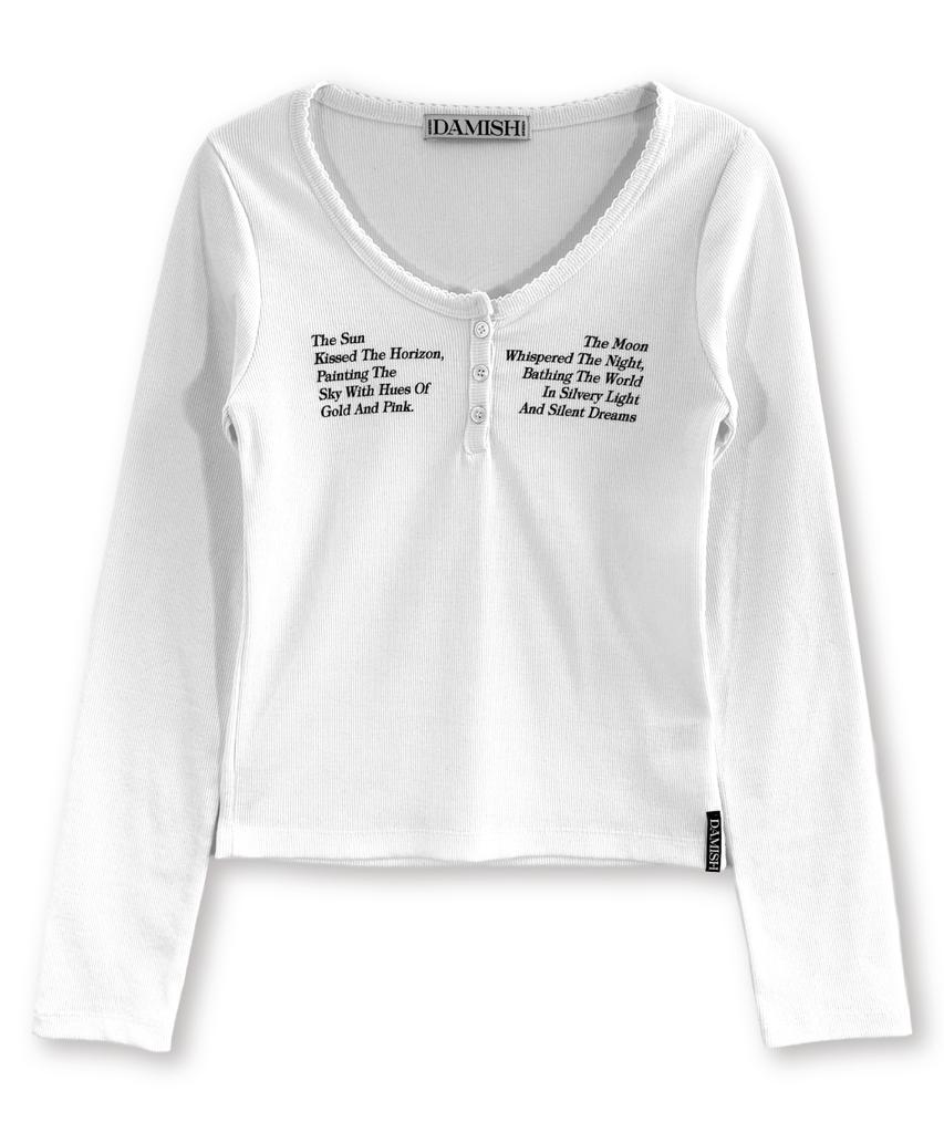 Damiswi Sun & Moon Button Long Sleeve_White