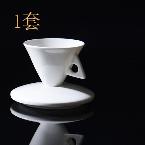 

Simple Ceramic Coffee Cup Saucer White Bone China Dessert Milk Mug English Espresso Hand Brewed Coffee Cup Delicate Couple Mug 50ml