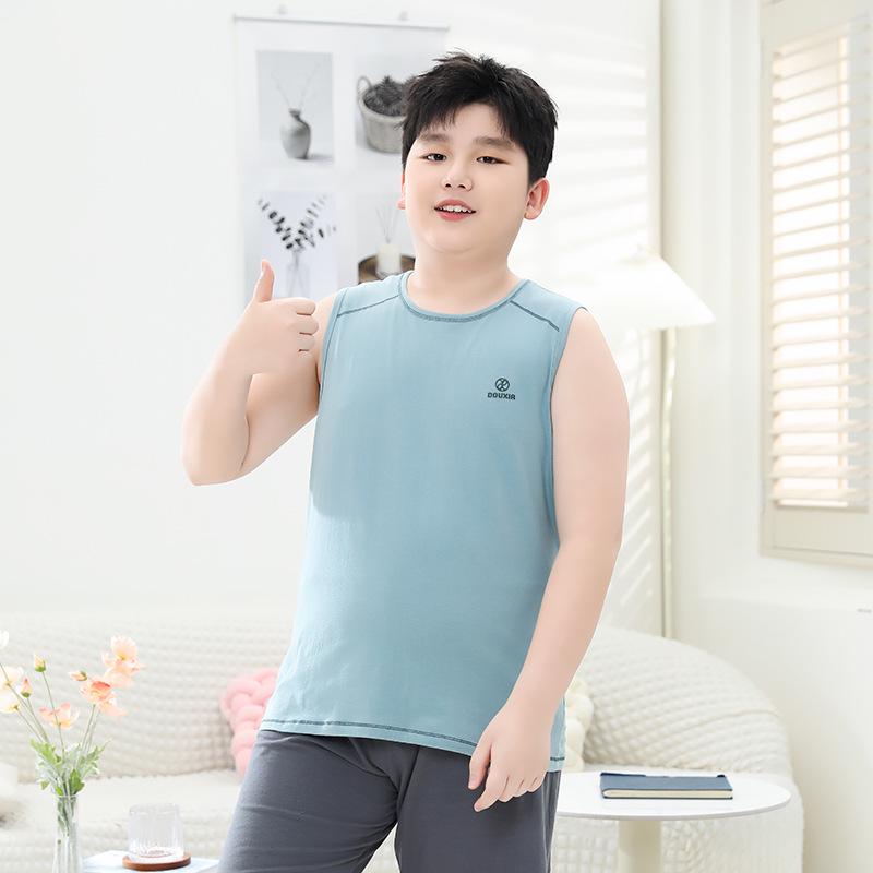 Boys  Plus Size Cotton Sleeveless Vest for Medium & Large Kids 140 cm