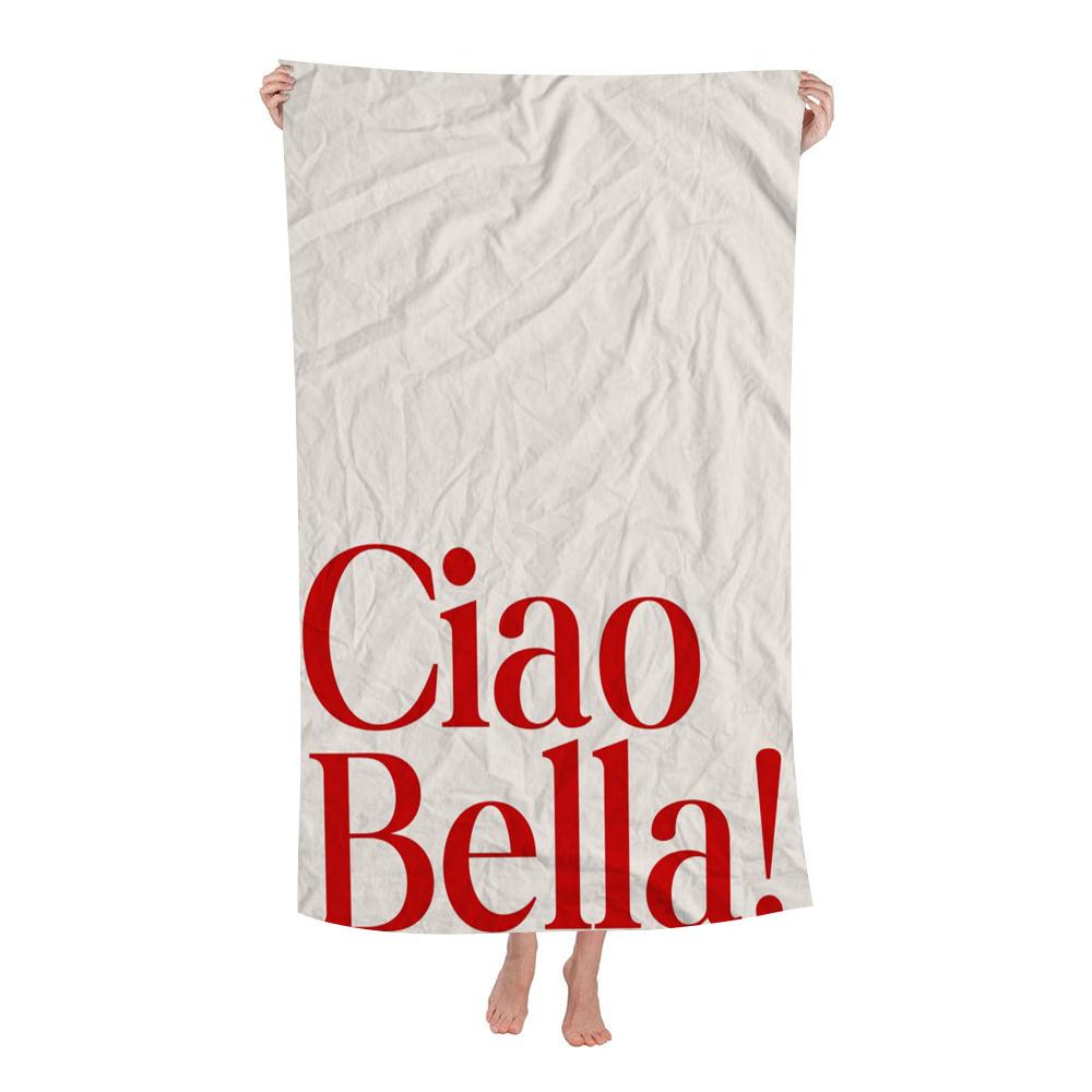 Minimalism Decor Ciao Amore With Love Cartoon Beach Towel Cute Kawaii Room Decor Bath Girls Children Hand Towels For Bathroom