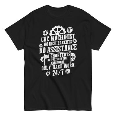 İşleme CNC Operatörü Komik Çalışkan Makinist Tişörtü Mühendislik Dişli Unisex Tişört
