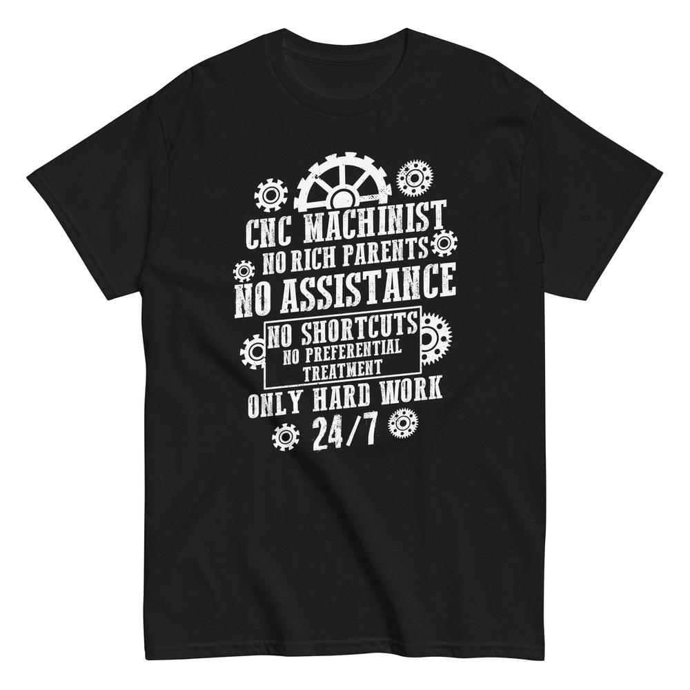 Machining CNC Operator Funny Hard Working Machinist TShirt  Engineering Gear Unisex T-Shirt XXL