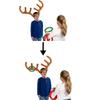 Christmas Inflatable Reindeer Antler Hat Ring Toss Game Family Game Toy New Year Party Decor Supplies Wedding Game Birthday Gift