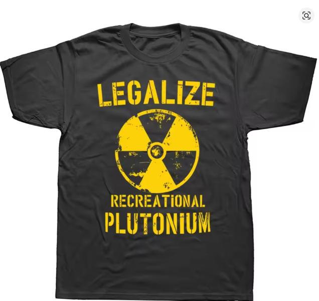2026 New Funny Legalize Recreational Plutonium Graphic Print TShirt Short Sleeve Streetwear Unisexs And Unisexs TShirt Unisex Top S