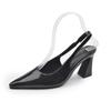 French temperament bag head sandals women's 2025 summer new Korean version commuting light mouth high heels paint thick heel fashion shoes