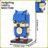 MOC Hedgehog Brickheadzed Dr Eggman Tails Bricks Anime Game Figures Compatible Building Blocks Toys For Children Adults Gift DIY
