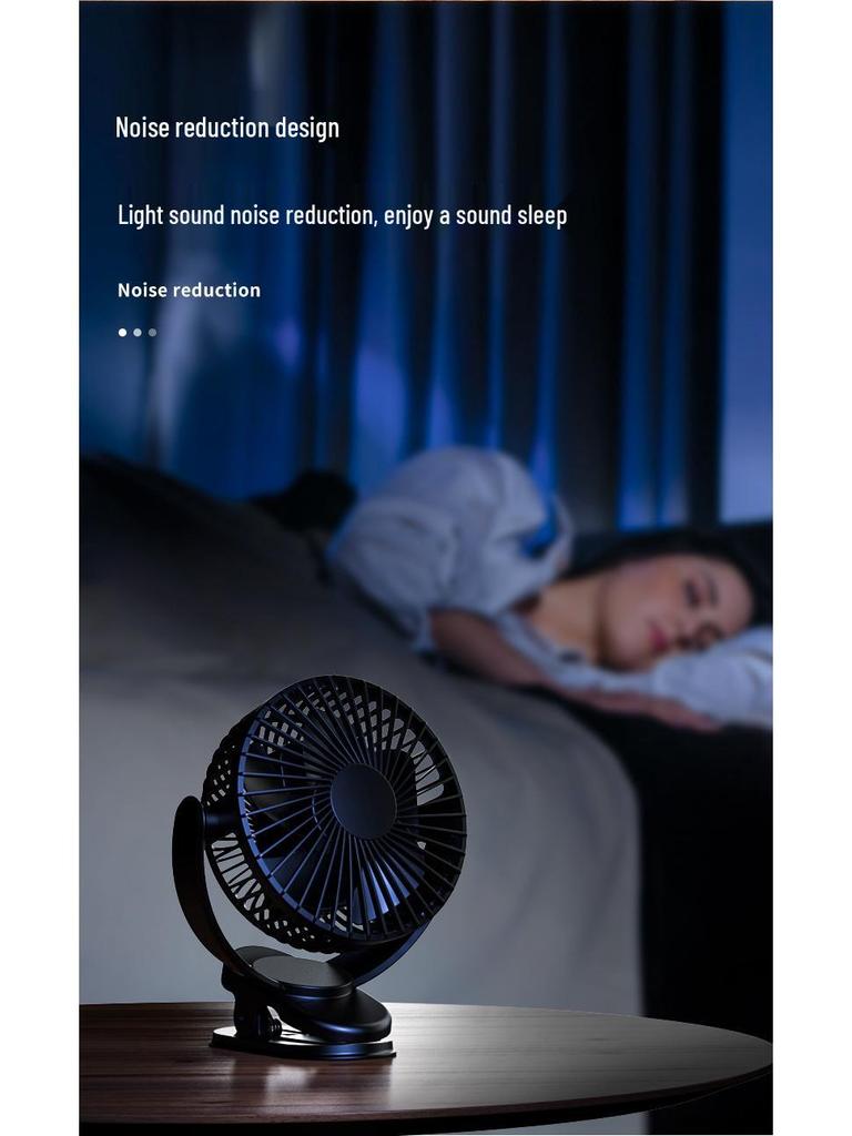 Portable USB Rechargeable Fan: Silent, Dual-Use, Long Battery Life, Strong Wind for Dorm, Office, or Home